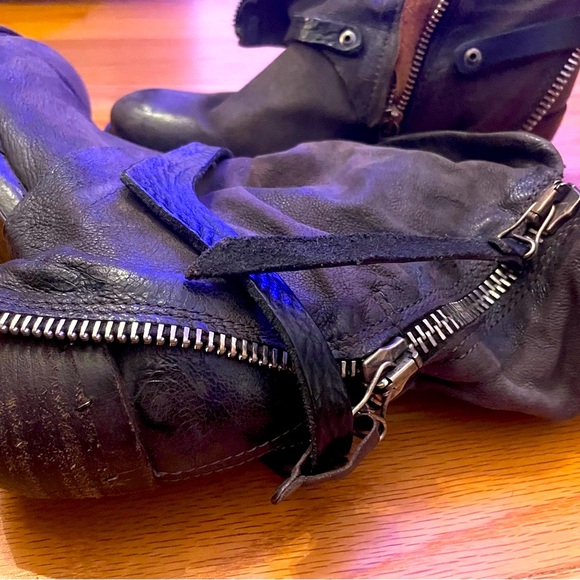 A.S. 98 Women’s Black dark brown Leather Ankle Boots with Zipper Detail size 5.5 - Picture 12 of 16